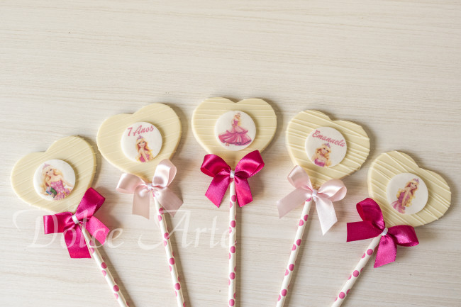 Pirulito de Chocolate Personalizado Barbie