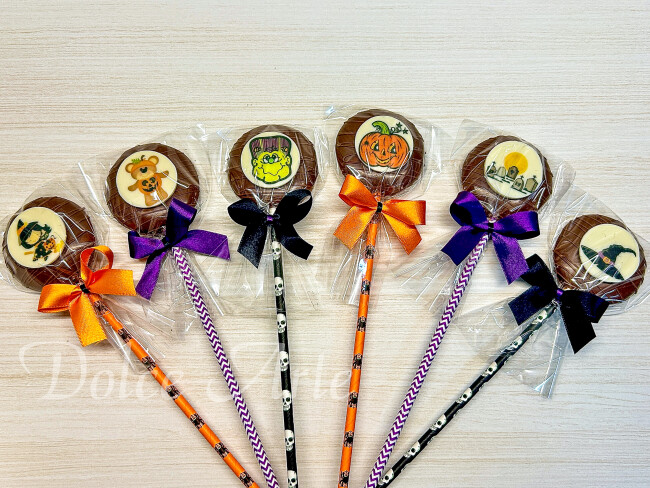 Pirulito de chocolate pastilha Halloween