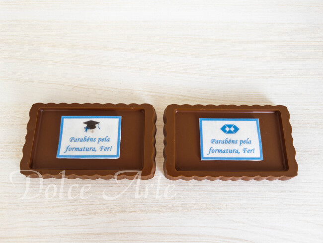Barrinha de chocolate decorada formatura