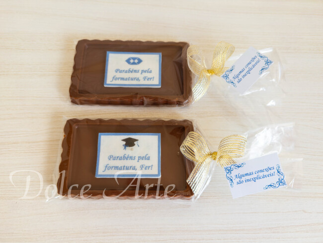 Barrinha de chocolate decorada formatura