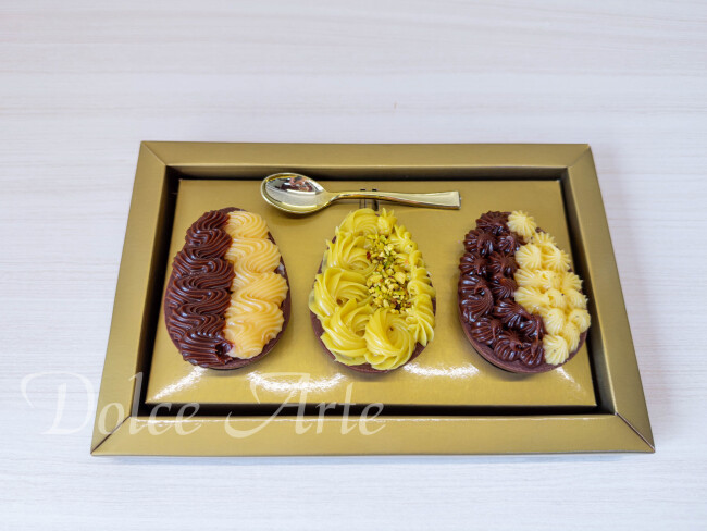 Trio de Mini Ovos recheados Páscoa