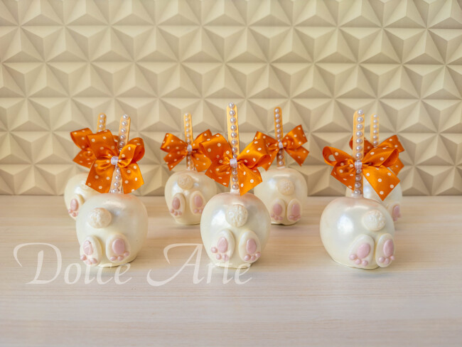 Maçãs de chocolate Páscoa