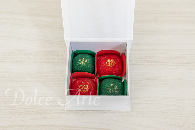 Caixa personalizada com 4 doces Natal