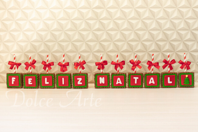 Pães de mel no Palito Natal