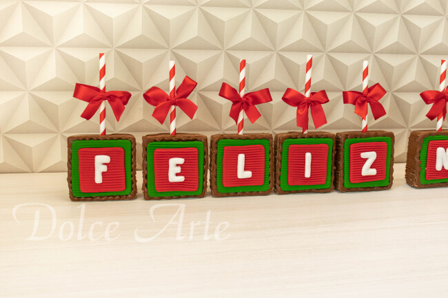 Pães de mel no palito Natal