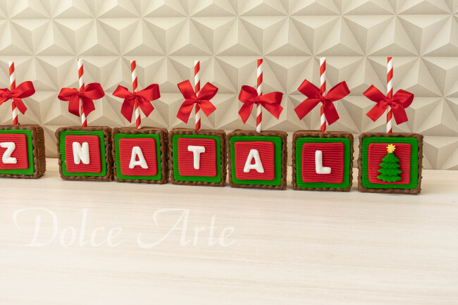 Pães de mel no palito Natal