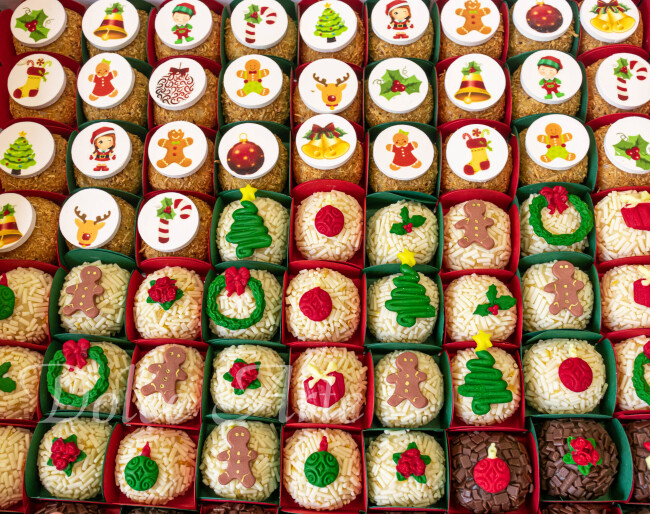 Doces decorados Natal