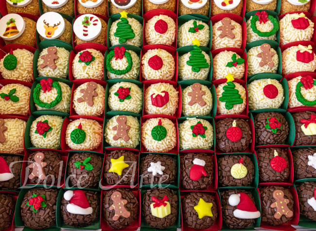 Doces decorados Natal