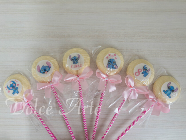 Pirulitos de Chocolate decorados Stitch