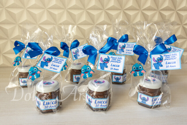 Potinhos de brigadeiro Stitch