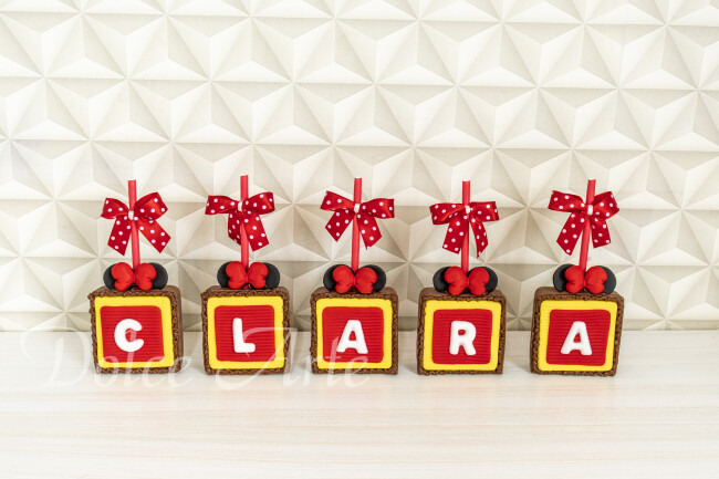 Pães de Mel decorados nome Minnie