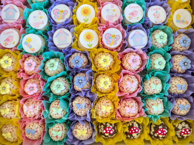 Doces decorados Jardim