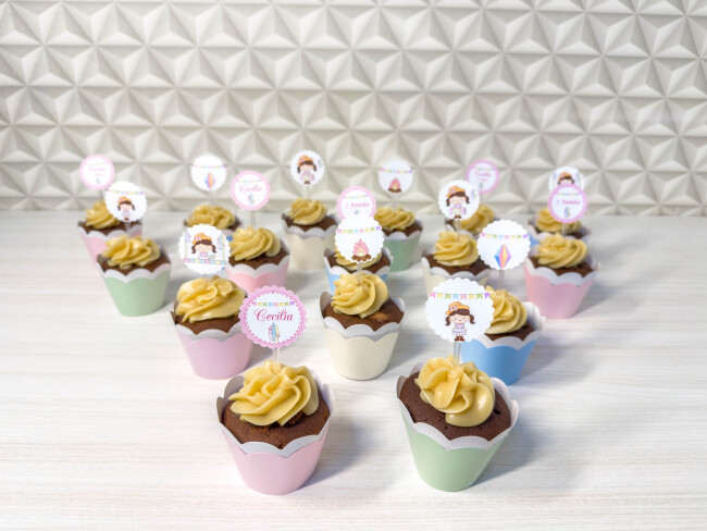 Cupcake decorado Festa Junina
